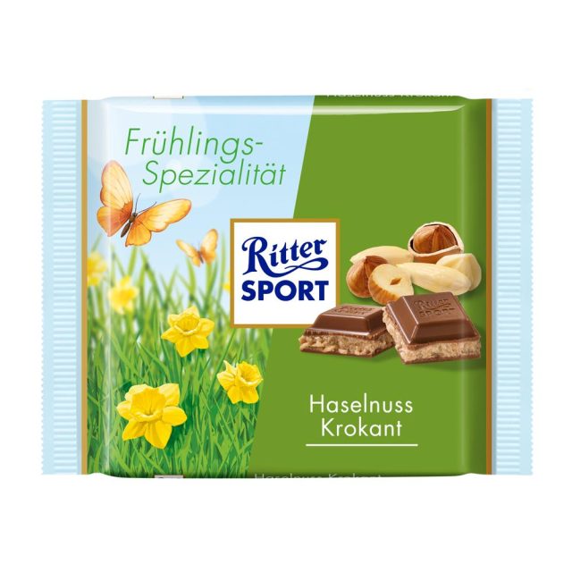 RITTER SPORT Frühlingsspezialität Haselnuess Krokant