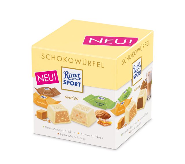 weiße Schokowürfel