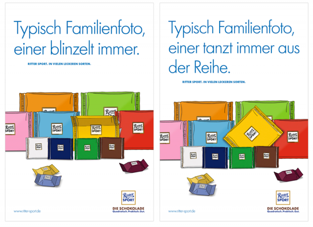 Plakat zur RITTER SPORT Familie