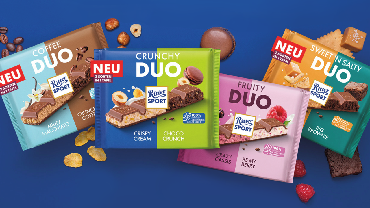 Extra groß, doppelt lecker! Die neuen DUO Tafeln sind da! - RITTER ...